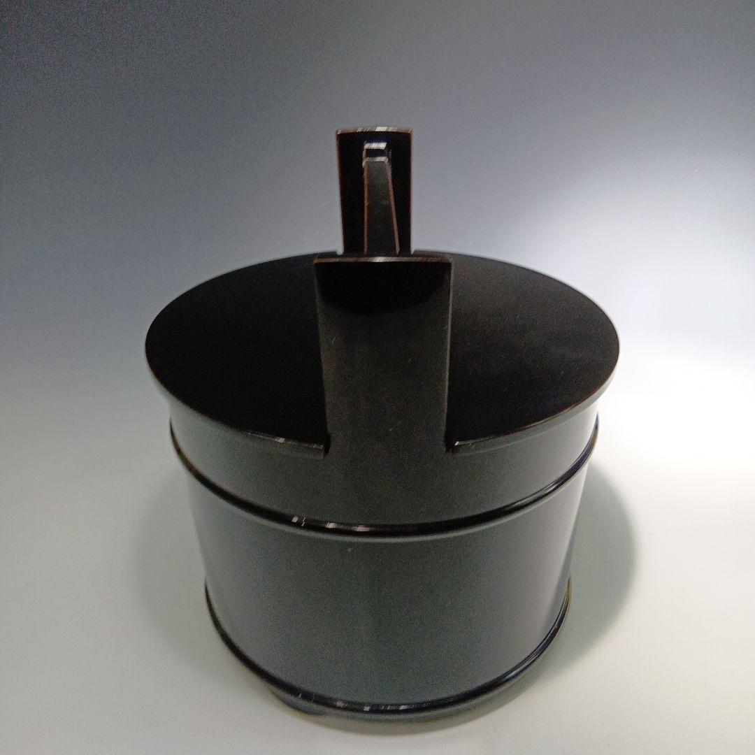 値下げ茶道具　(塗師)茶平一斉造　真塗手桶　　 共箱