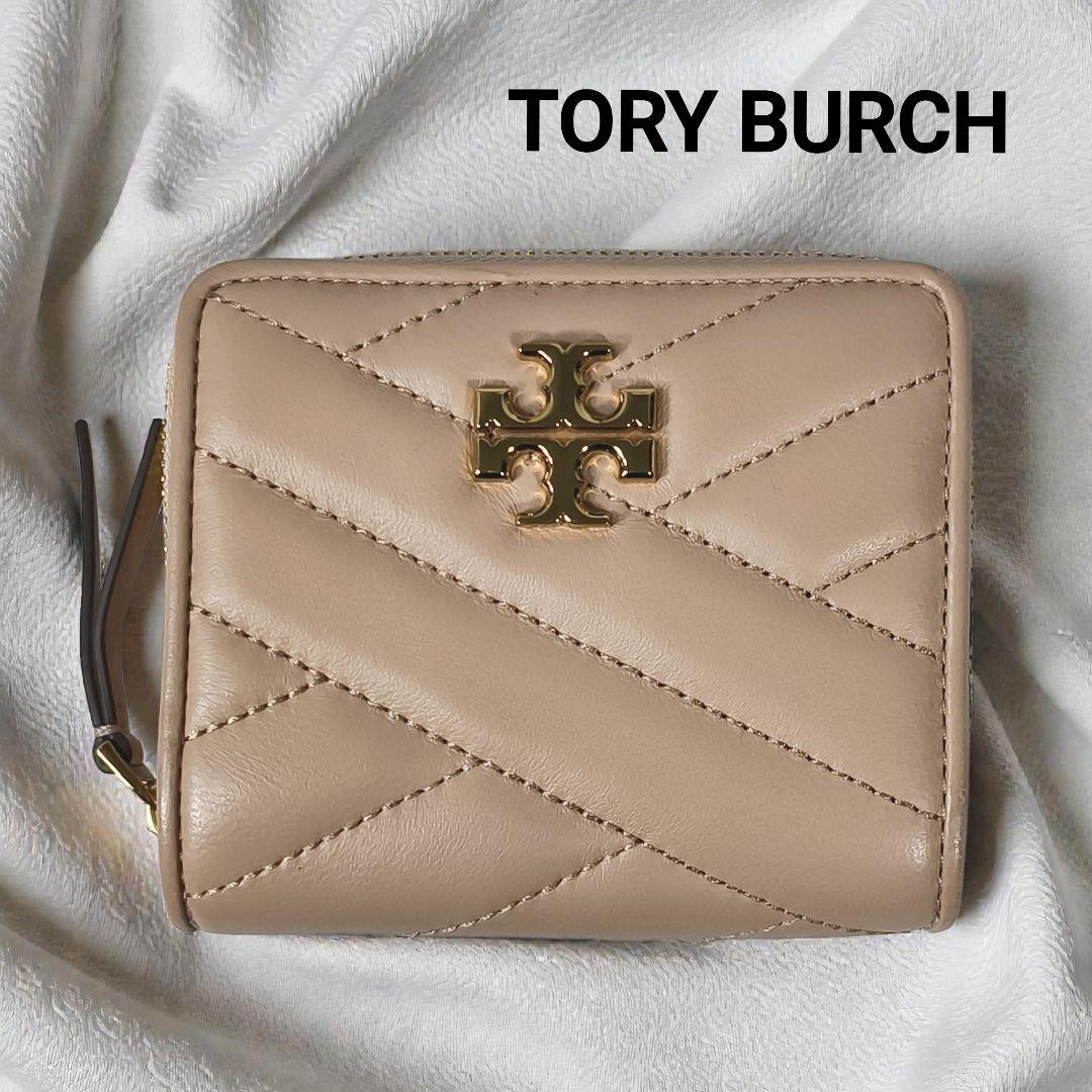 良品✨️　トリーバーチ　キラ　シェブロン　バイフォールドウォレット　折り財布