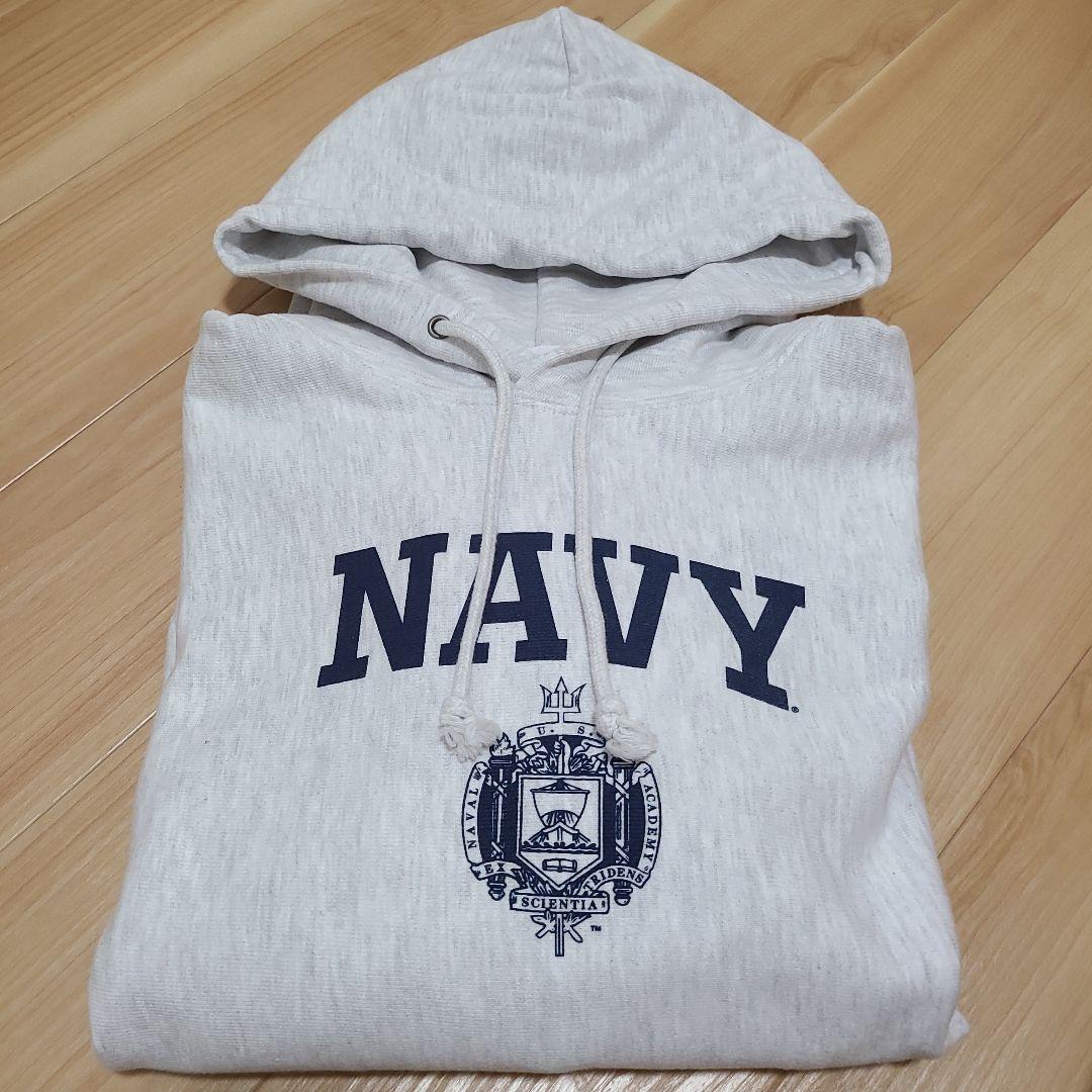 チャンピオン　リバースウィーブ　アメリカ海軍　USNAVY スウェットパーカー