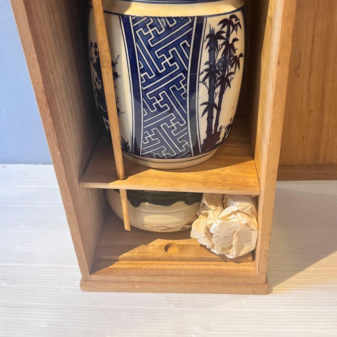 茶道具セット アンティーク 古道具 昭和レトロ 現状品 抹茶椀 水指 短冊箱