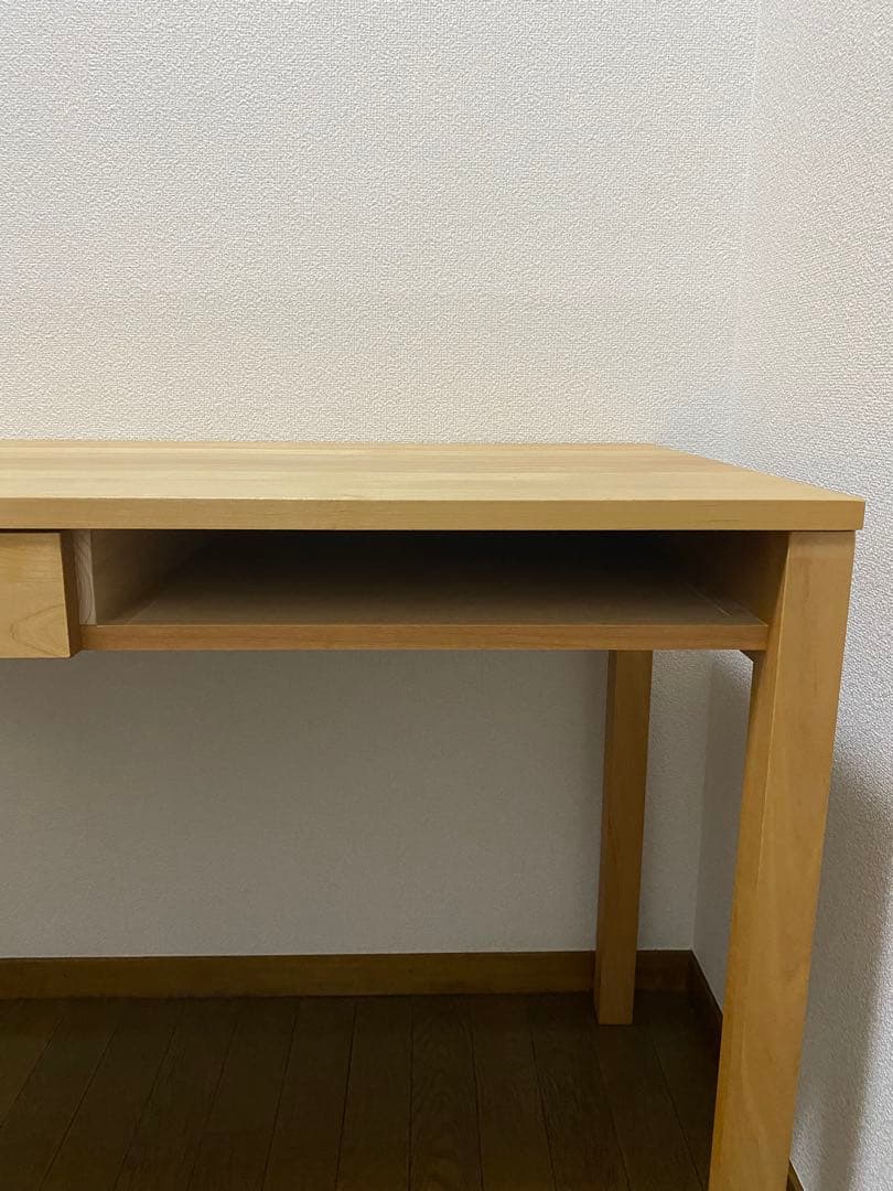 木製シンプルデザインテーブル 引き出し付き
