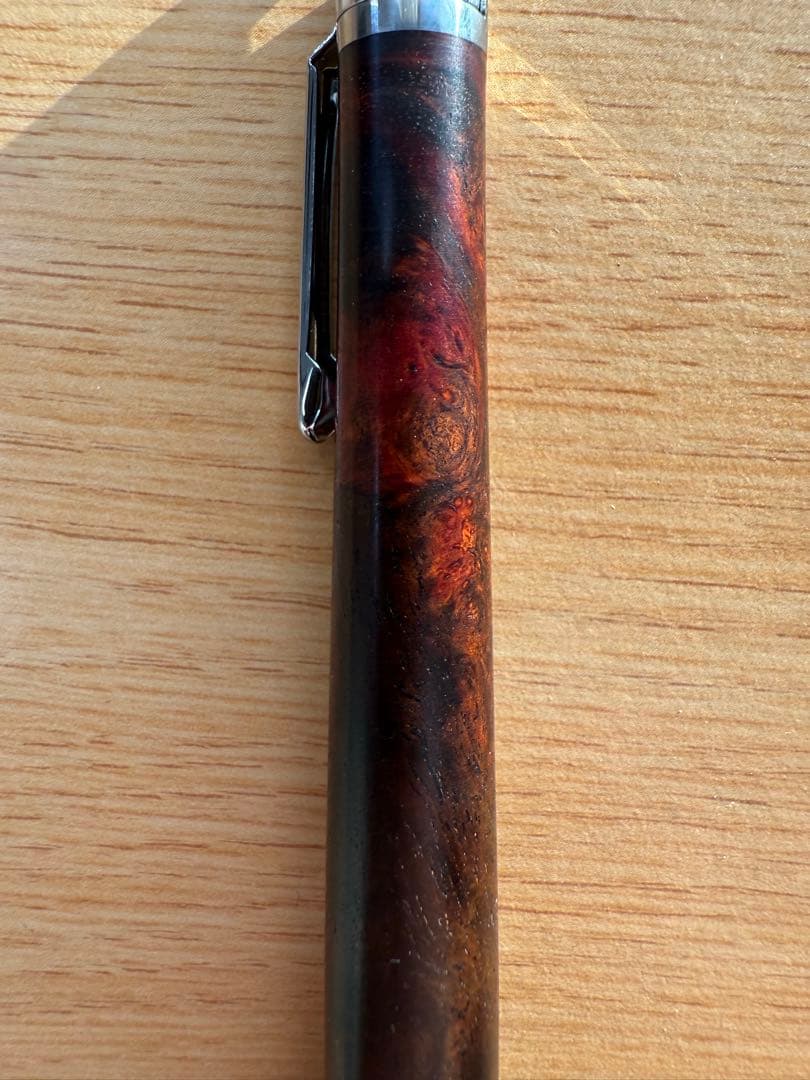 工房楔 ペンシル楔 紫檀の瘤杢 木軸シャープペン