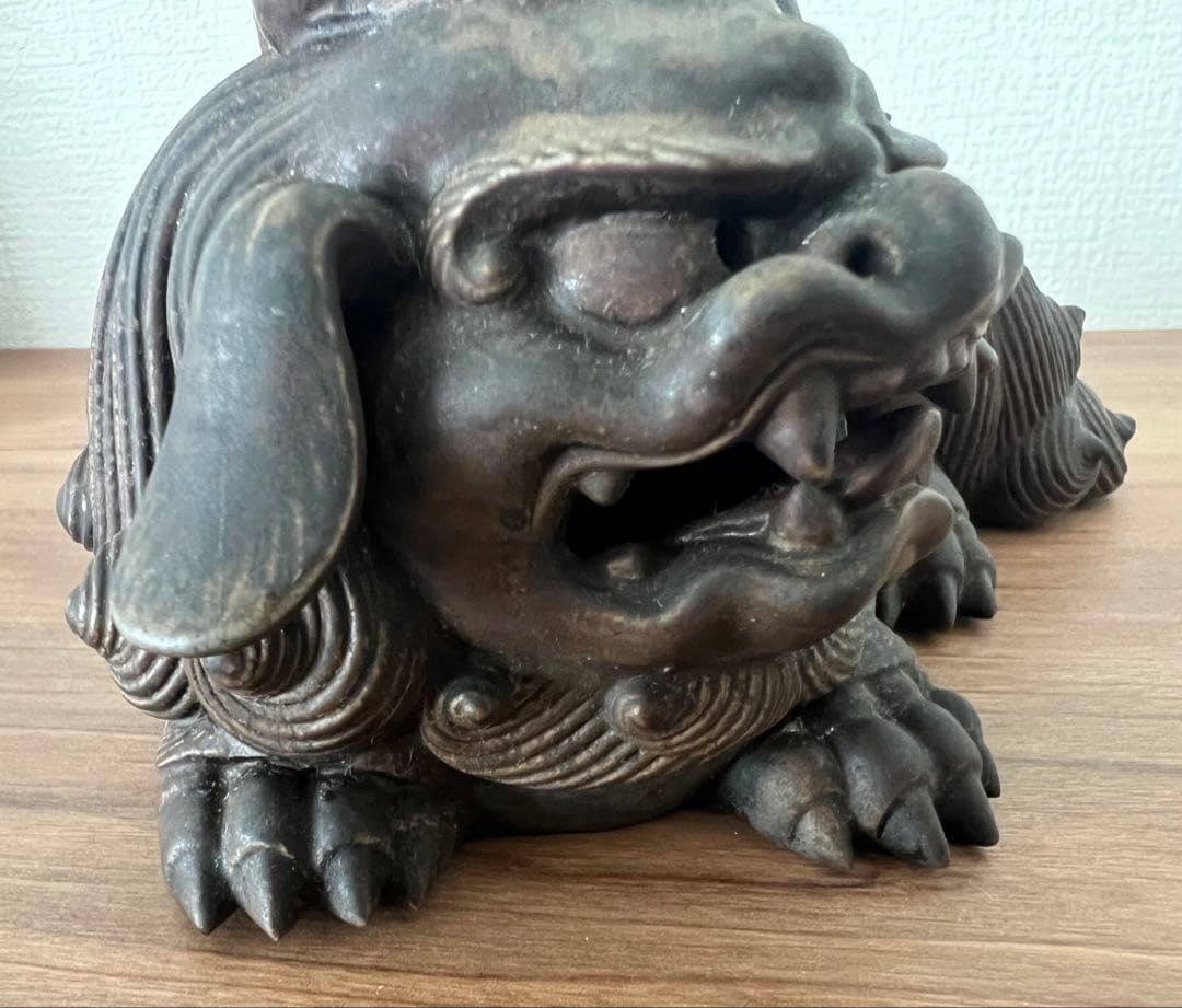 備前焼 文殊菩薩獅子香炉 木村友啓作 古備前写し共箱 アンティーク 美術工芸品