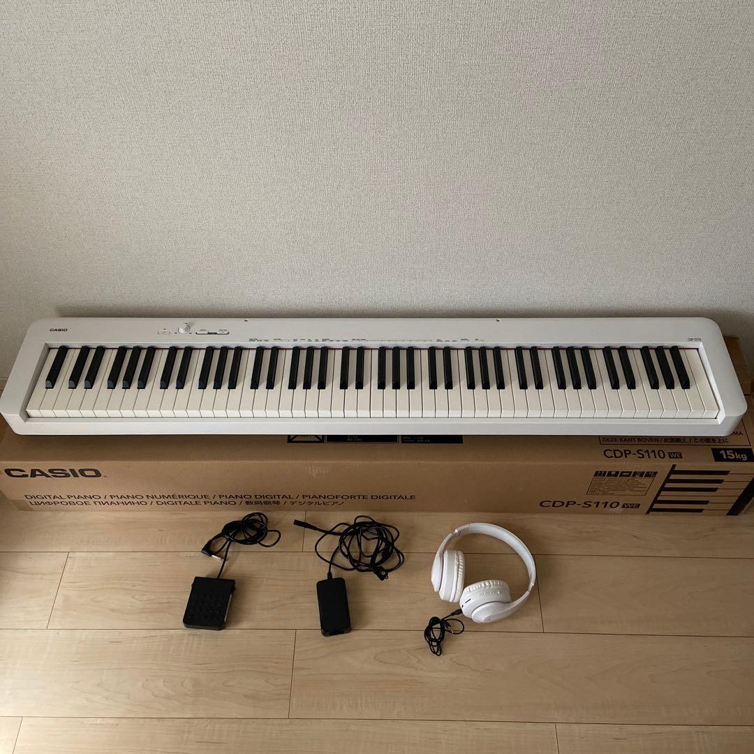 CASIO CDP-S110 電子ピアノ 譜面台・ヘッドフォン付き