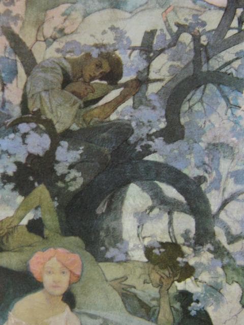 アルフォンス・ミュシャ、喜劇（ドイツ劇場の装飾のための下絵）