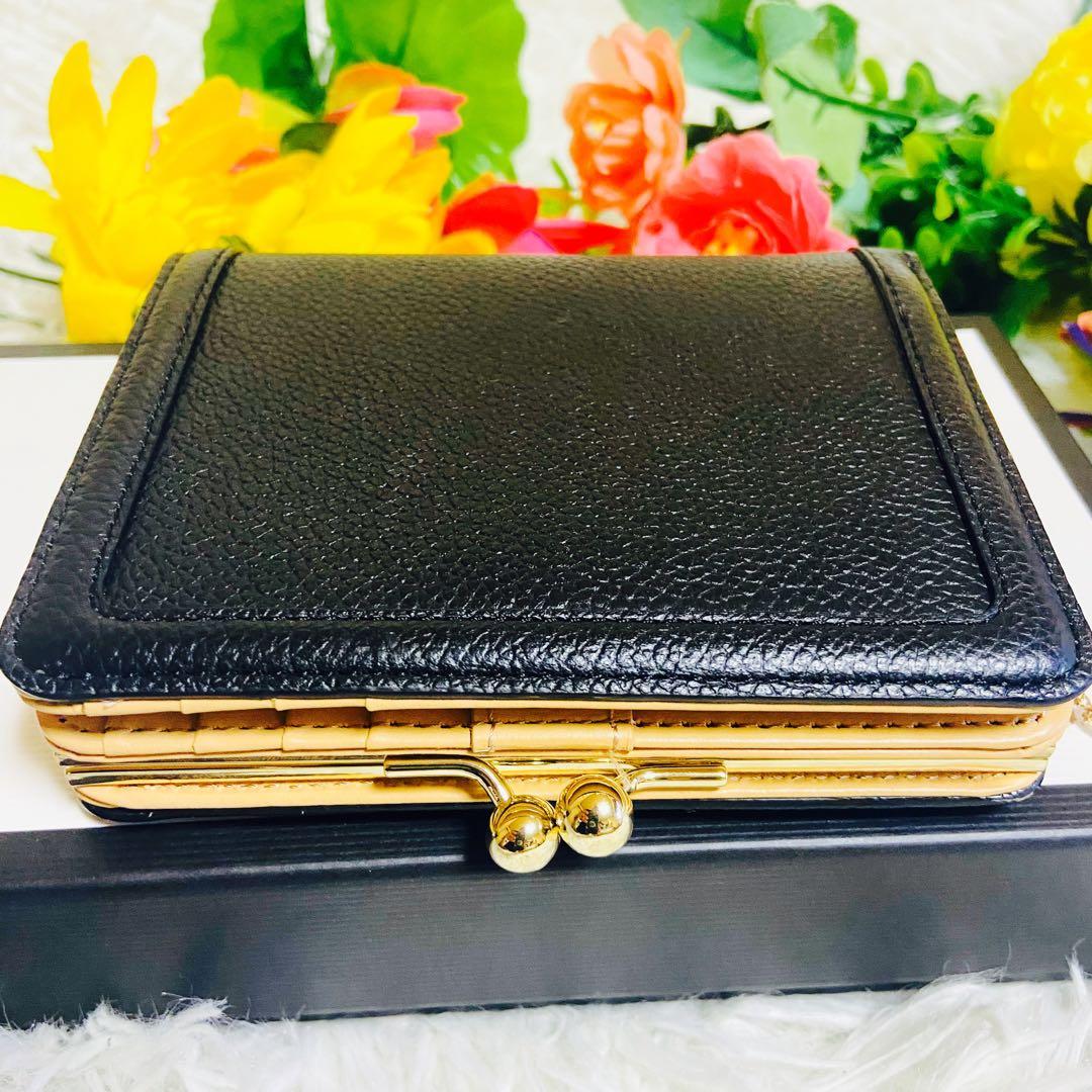 未使用✨本革✨PINKY&DIANNE✨ピンダイ✨がま口✨二つ折り財布✨完売品