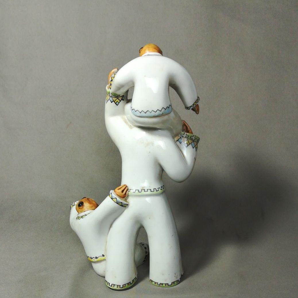 レア　希少　試作　大正　昭和　京都工業研究所　唐子置物　共箱