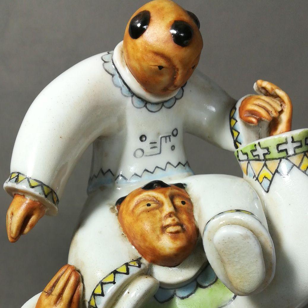 レア　希少　試作　大正　昭和　京都工業研究所　唐子置物　共箱