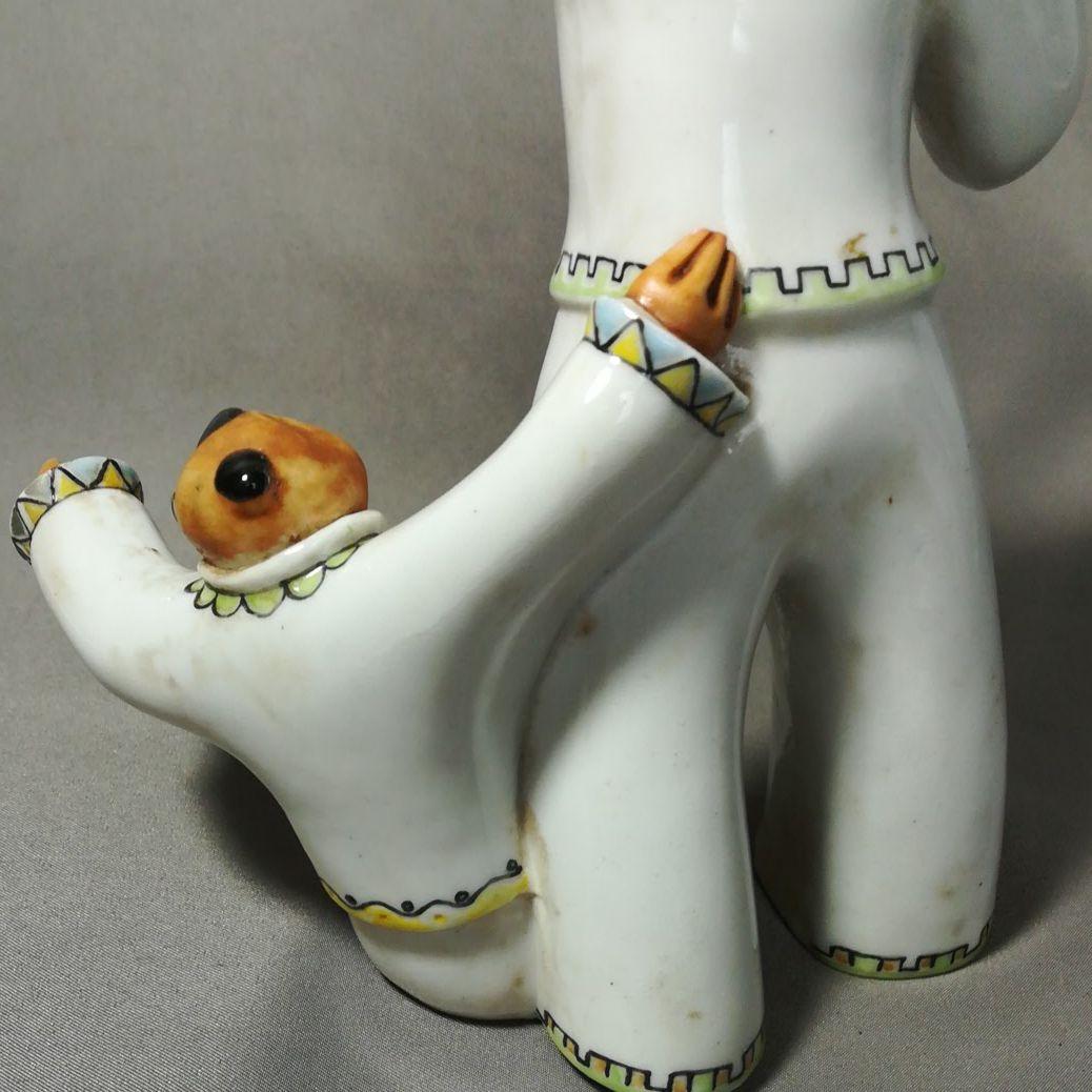 レア　希少　試作　大正　昭和　京都工業研究所　唐子置物　共箱