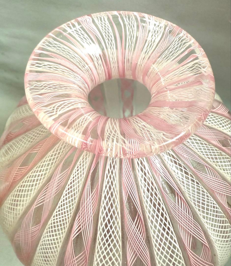 ムラノガラス murano レース　花瓶