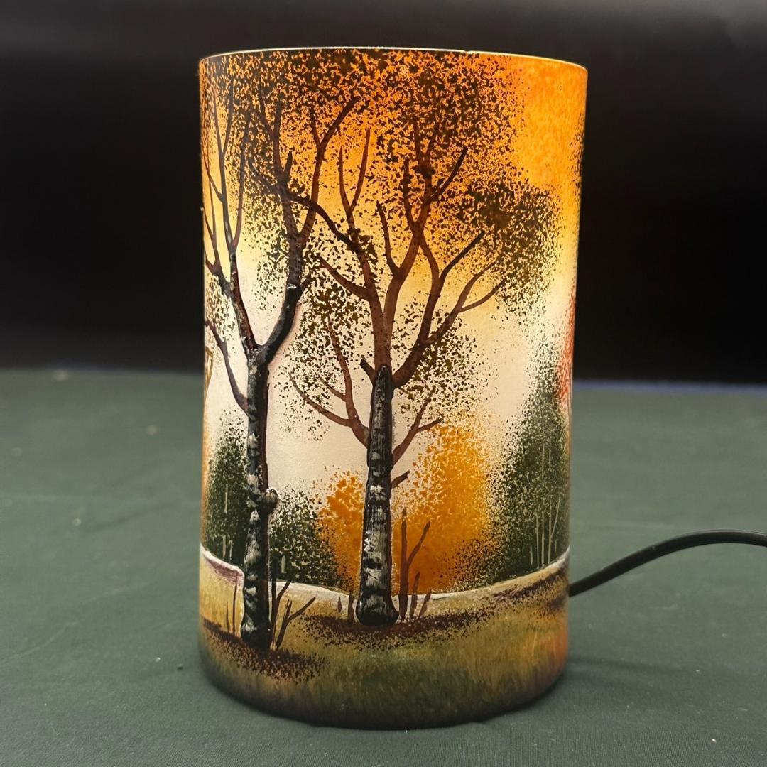 ドームナンシー 筒型　卓上証明　高さ15.5cm 被せガラス　アンテルカレール