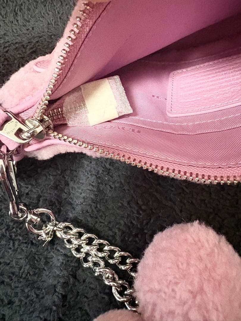 ❤️新品未使用❤️COACHコーチ スモールライダーポシェット ピンクキーホルダー付