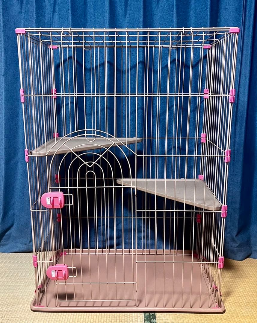 【送料込み】美品 キャット ケージ 猫 ゲージ 2段 コーナン オリジナル
