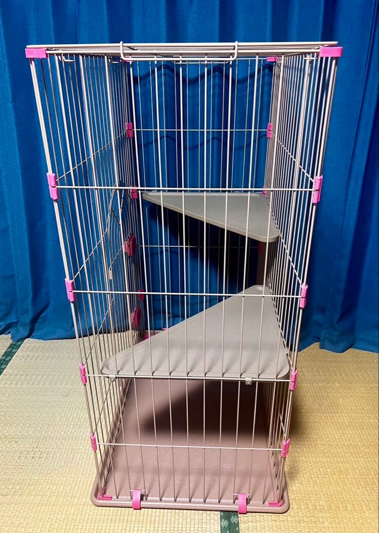 【送料込み】美品 キャット ケージ 猫 ゲージ 2段 コーナン オリジナル