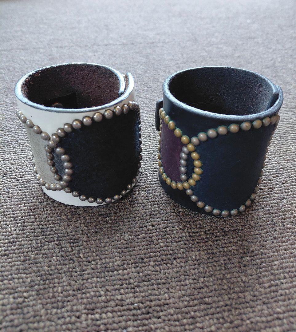 ウルフズヘッドタイプスタッズブレスレット 2点セット70㎜木村拓哉