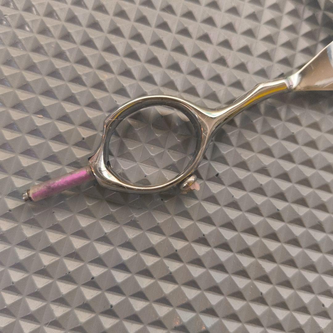 ほぼ美品 pio 犬用トリミングハサミ シルバー ニチドウ 7インチカーブ