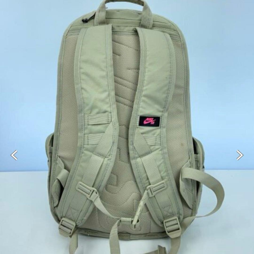 ナイキ ベージュ カーキ　ピンクロゴ　NIKE SBリュック モールシステム