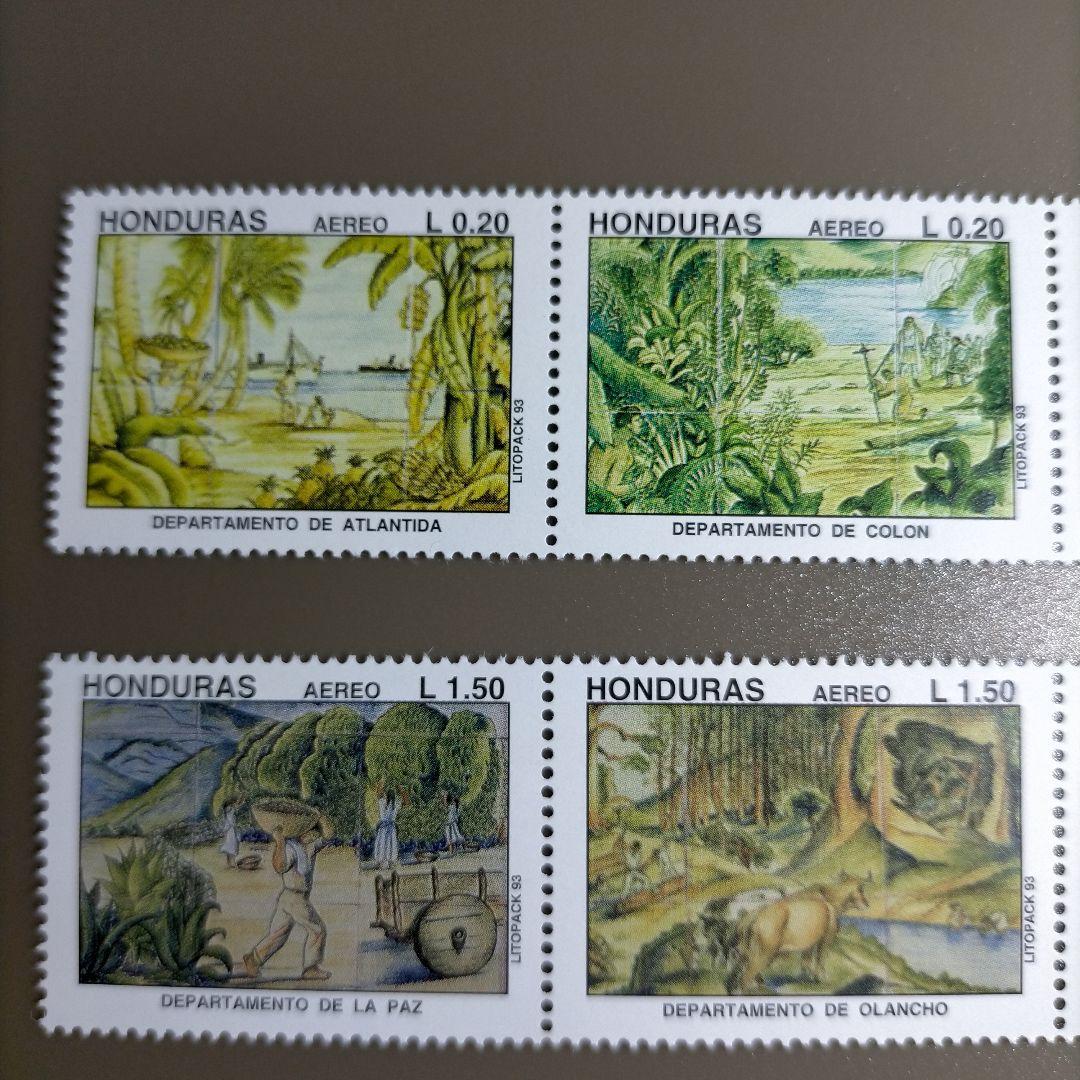 1832 外国切手 ホンジュラス 6連刷3シート18種