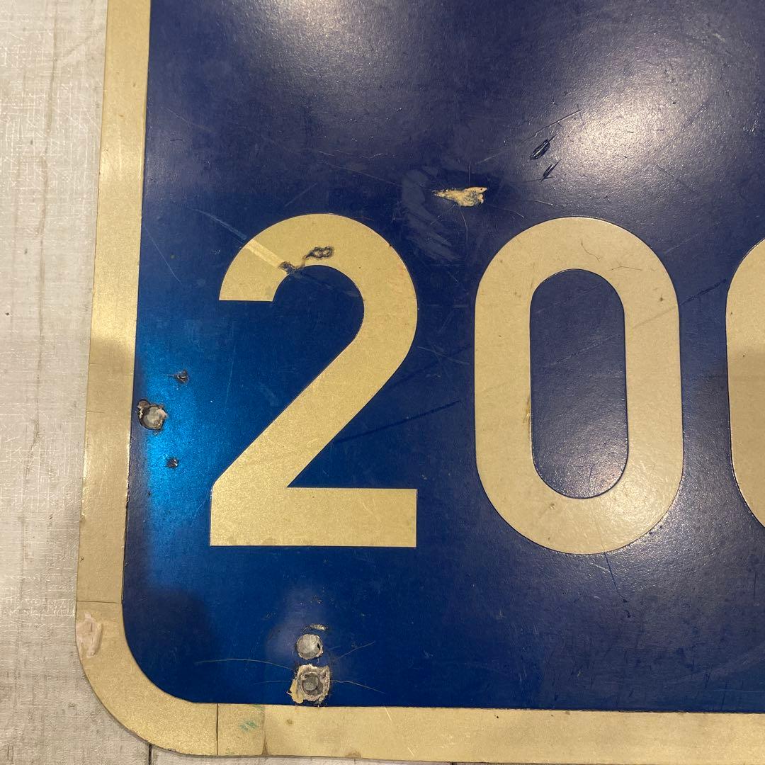 ドイツ　道路標識　警察署2000m 交通看板　アンティーク看板　レトロ看板