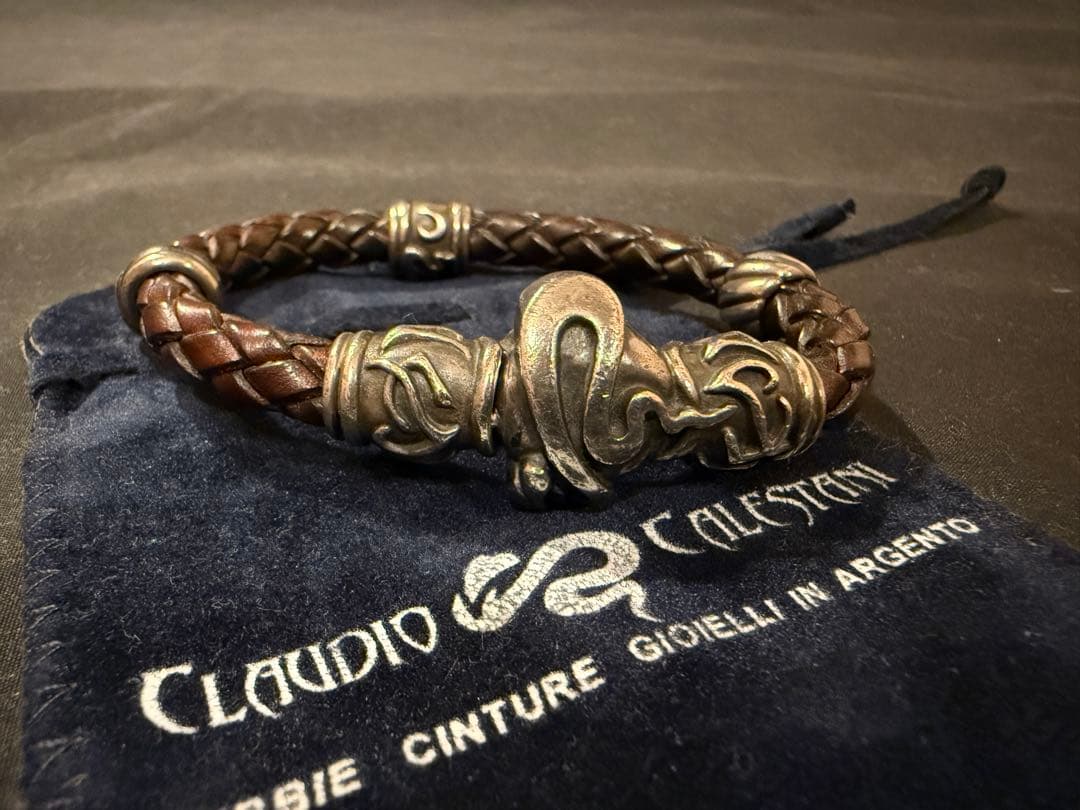 CLAUDIO CALASTANI レザーブレスレット