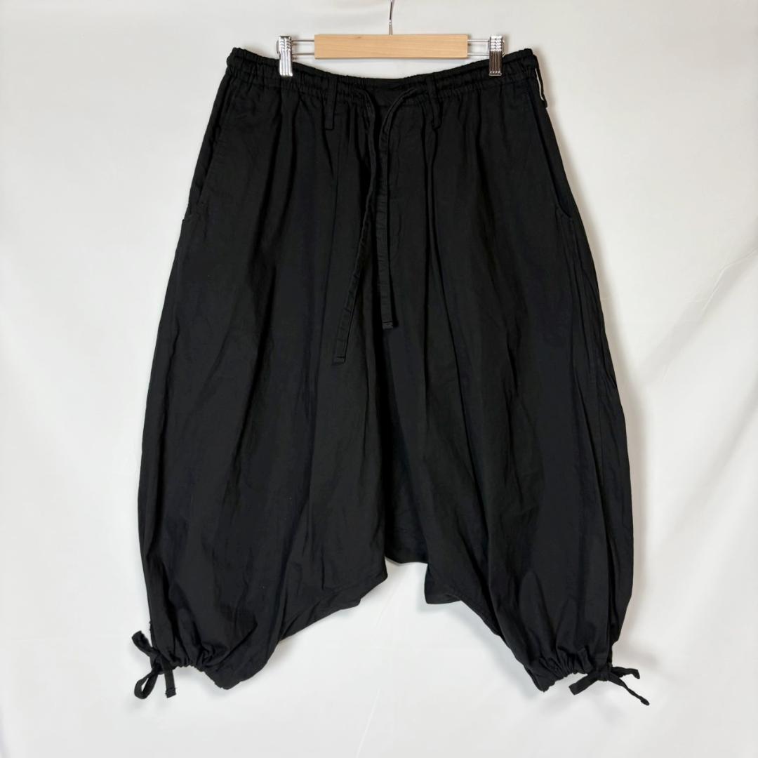 美品 ヨウジヤマモト 製品染め コットン バルーンパンツ サルエル ブラック 3