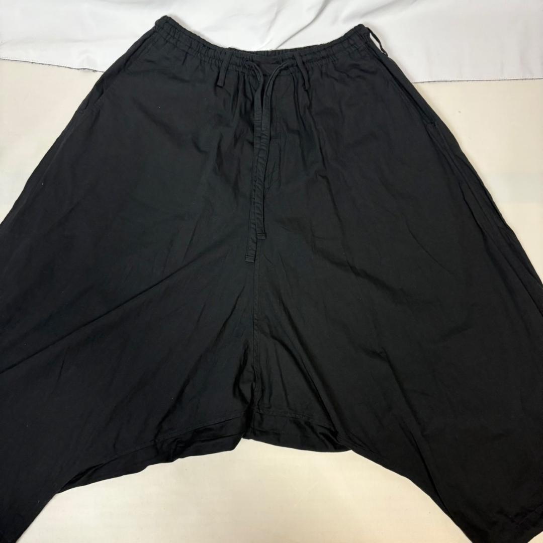 美品 ヨウジヤマモト 製品染め コットン バルーンパンツ サルエル ブラック 3