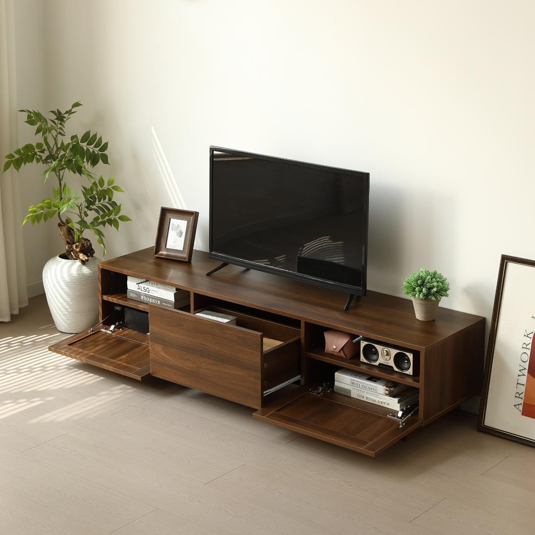 超人気！【幅150cm】テレビ台 ローボード 収納 テレビボード　BROWN