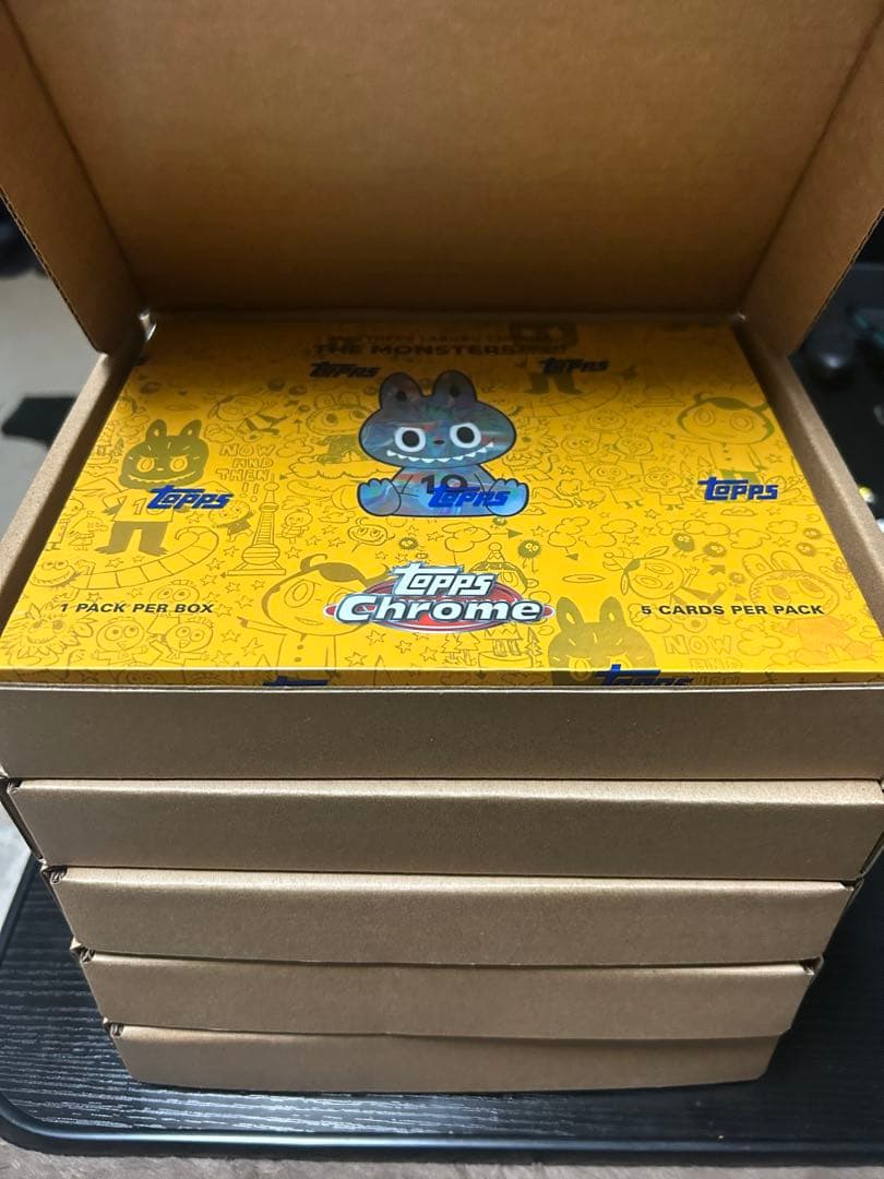 2025 topps chrome labubu 10th新品未開封 5BOX