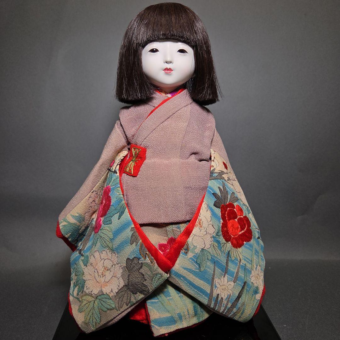 小さめな市松人形 　工房朋　春幸作　二人一緒に
