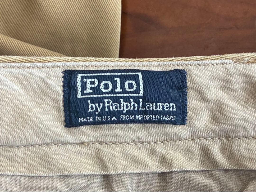 【Polo by Ralph Lauren】USA製 ツータック ワイドチノ