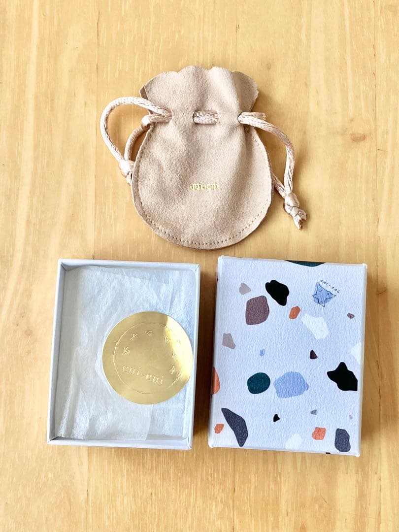 cui-cui K10 ペリドット スナップフープ ピアス 専用ポーチ・箱付き