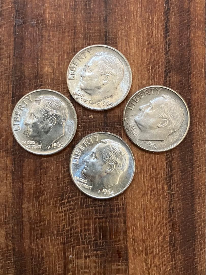 1964 セット① ジョン・F・ケネディ　ハーフダラー　クォーター　ワンダイム