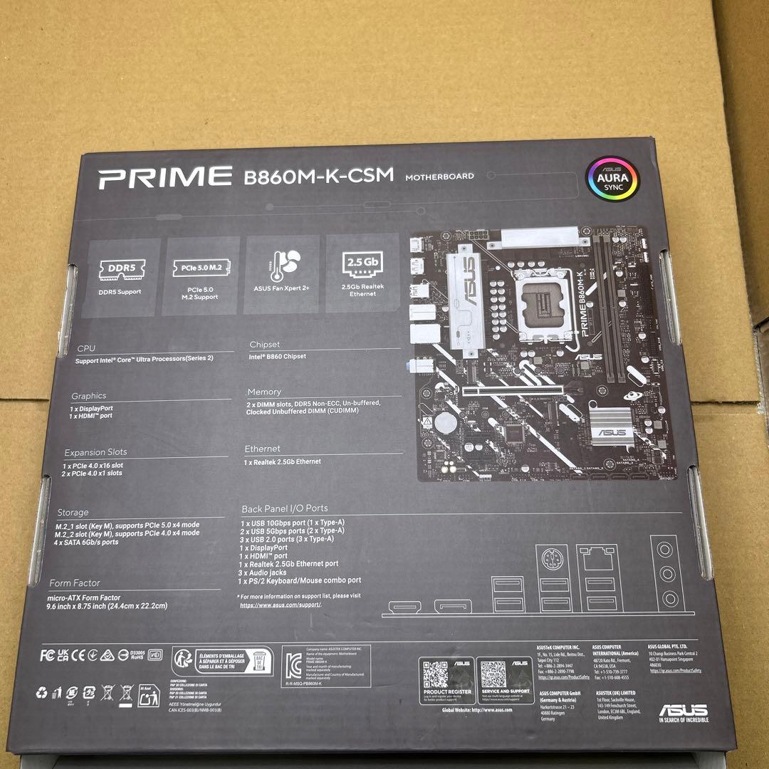 ASUS PRIME B860M-K-CSM マザーボード