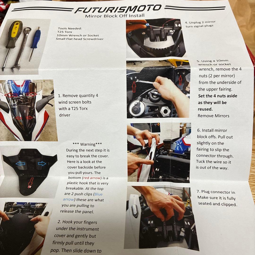 パーツ BMW FuturisMoto MIRROR BLOCK OFF