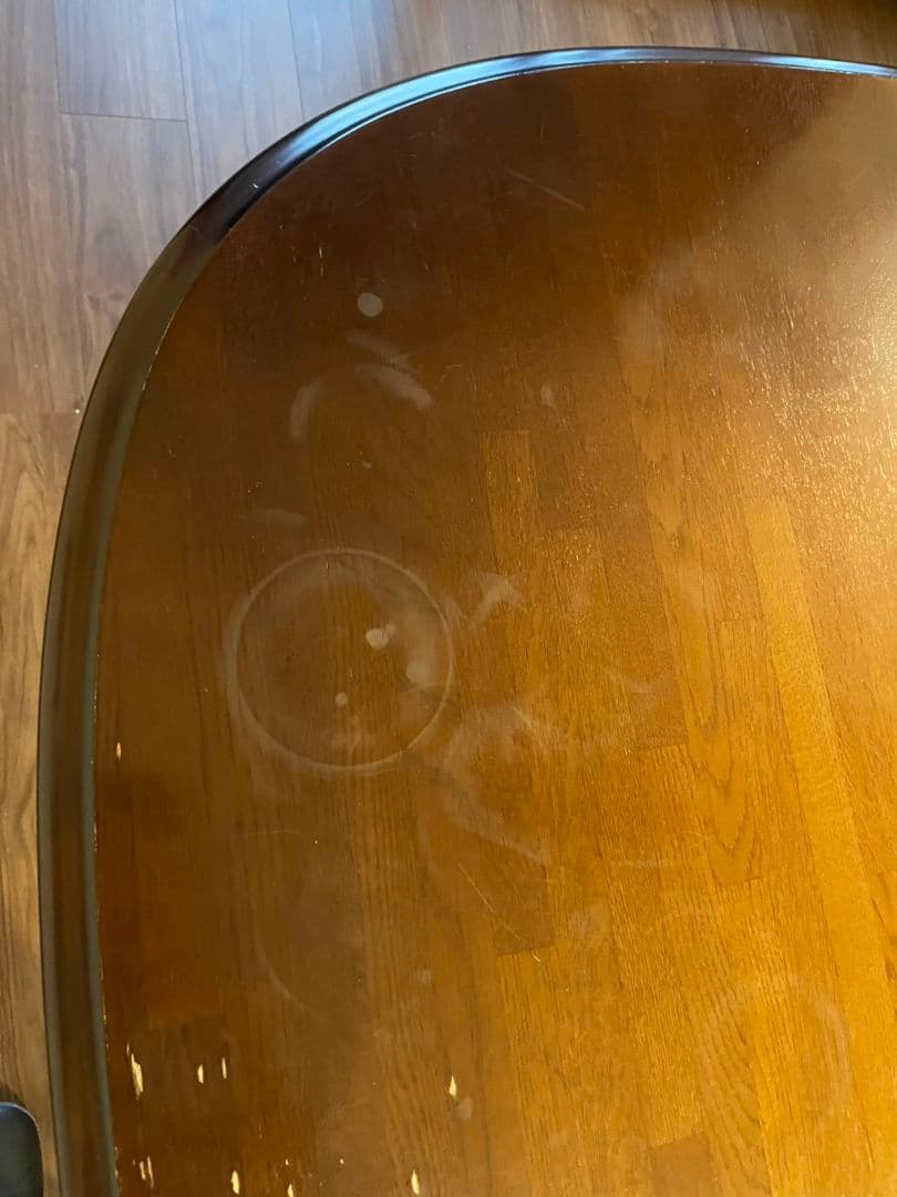 【飛騨家具】キツツキ　木製 楕円形 伸縮式テーブル