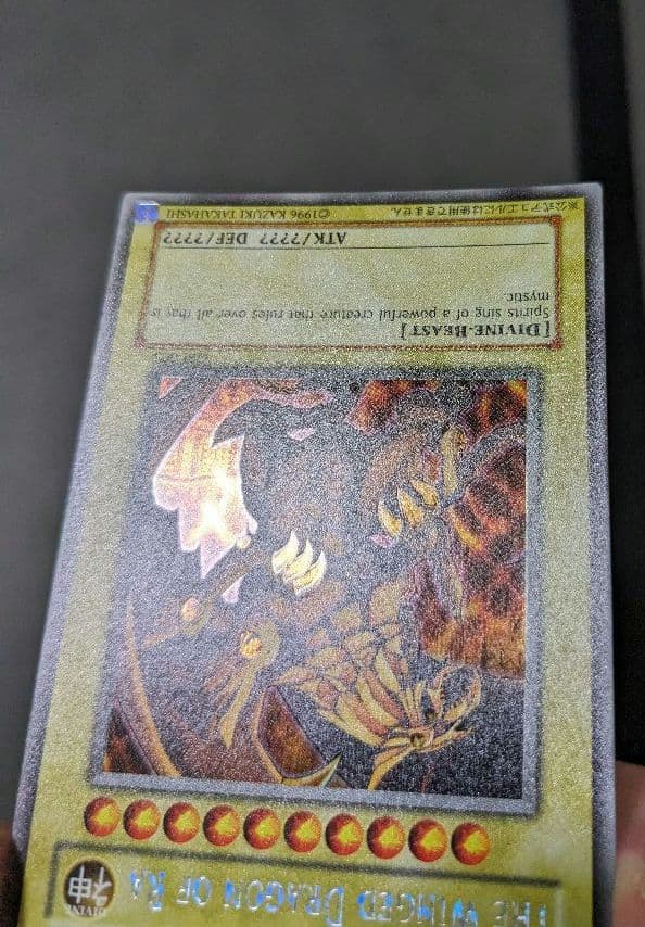 英語版、三幻神、GBI、オベリスク、オシリス、ラーの翼神龍、シークレットレア