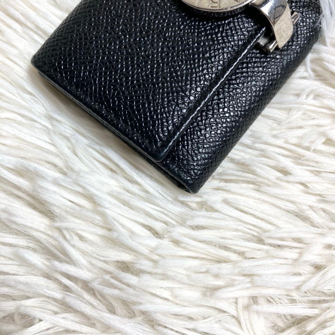 【良品】ブルガリ 6連キーケース ビーゼロワン レザーブラック