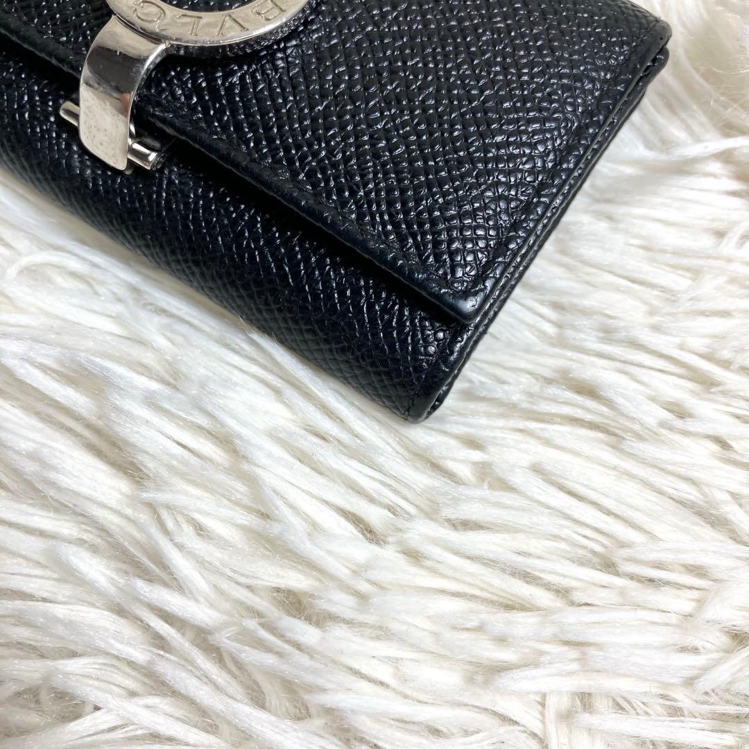 【良品】ブルガリ 6連キーケース ビーゼロワン レザーブラック