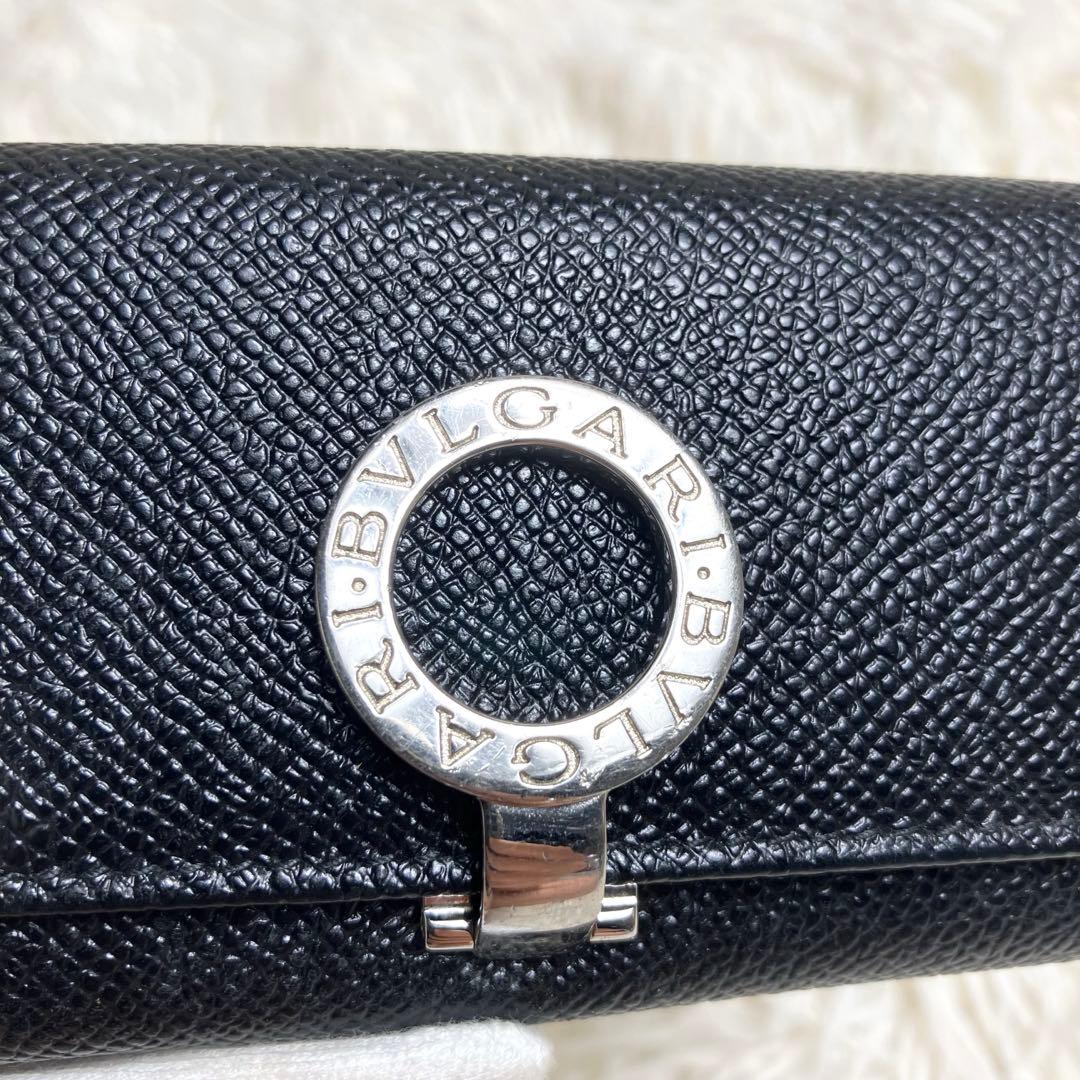 【良品】ブルガリ 6連キーケース ビーゼロワン レザーブラック