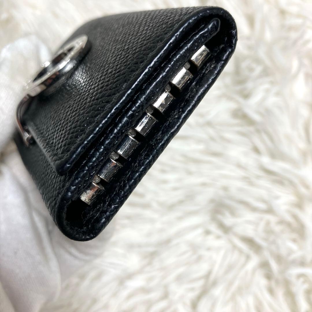【良品】ブルガリ 6連キーケース ビーゼロワン レザーブラック