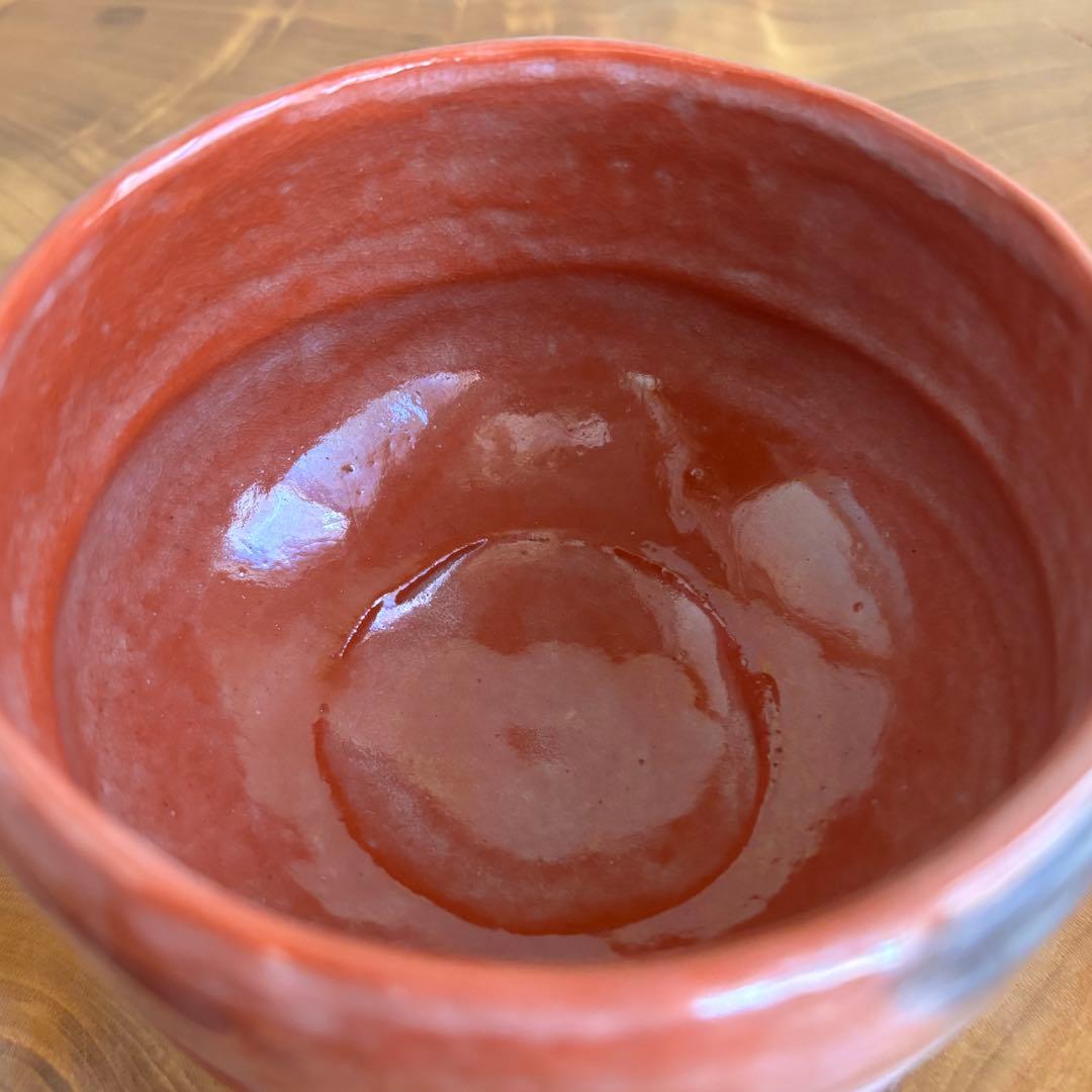 銘「和敬」松楽造 楽焼 抹茶碗　茶道具　共箱(404Fc)