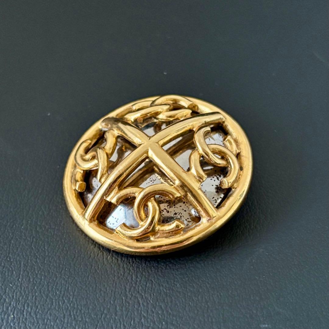 【シャネル】ブローチ ココマーク ミラー 93P 1272 ヴィンテージ