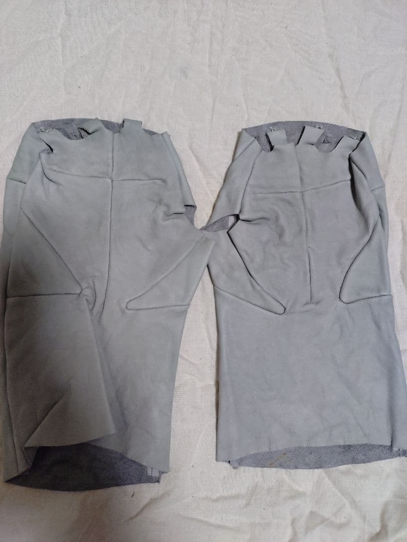 DEVOA レザーニットコンビネーショングローブ グレー