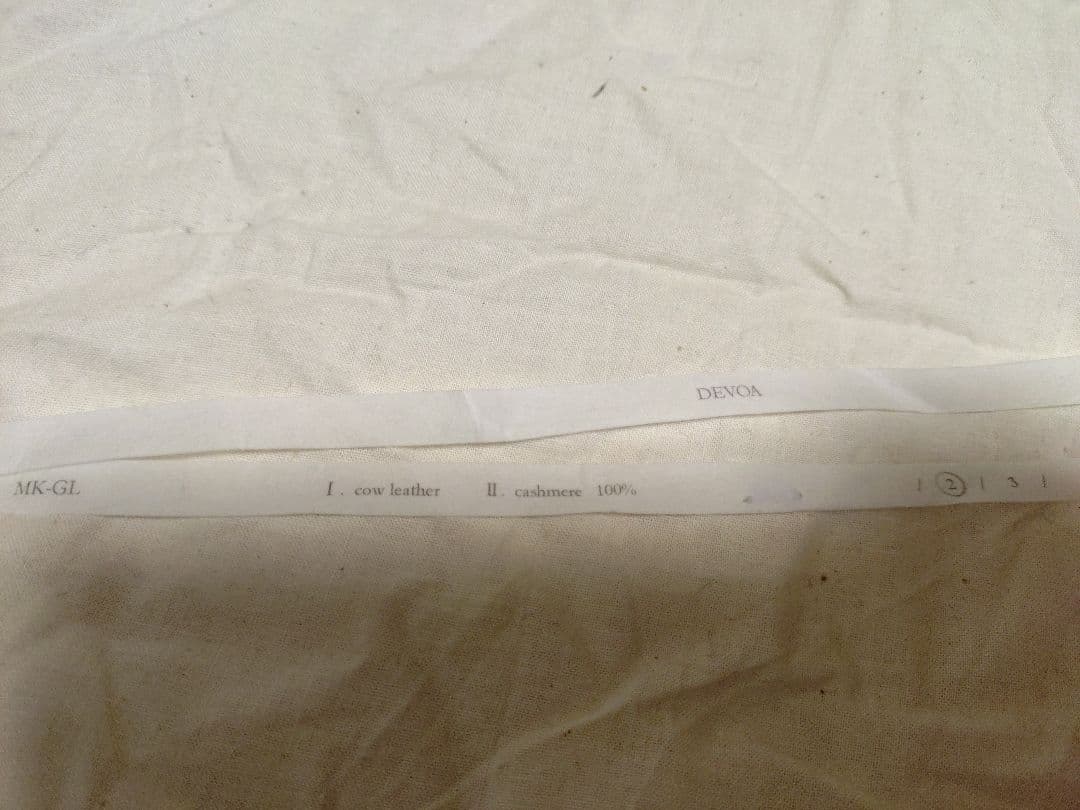 DEVOA レザーニットコンビネーショングローブ グレー