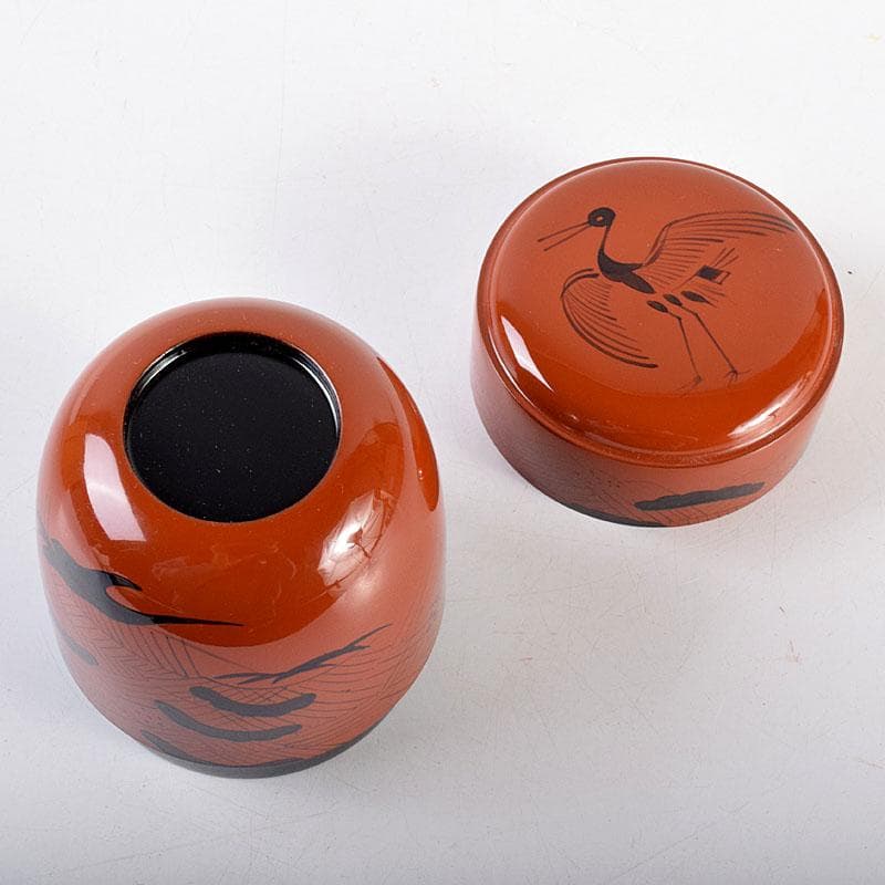 茶道具　山中塗　倉山直彦作　玄々斎好　曙棗　共箱　V　7010