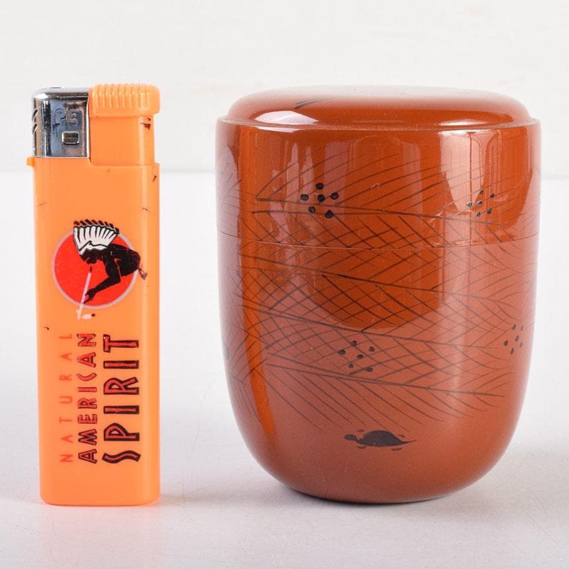 茶道具　山中塗　倉山直彦作　玄々斎好　曙棗　共箱　V　7010