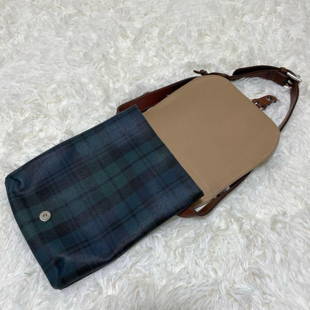 希少　美品　ラルフローレン　ショルダーバッグ　フラップ　チャーム　ワンショルダー