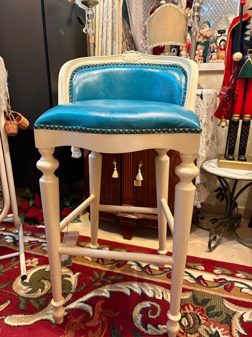 最終値下！ヴィンセント　ターコイズブルー　ハイチェア￼