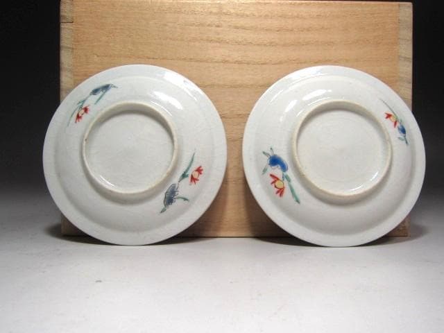 ★　13代柿右衛門　錦牡丹絵皿　五客★x617