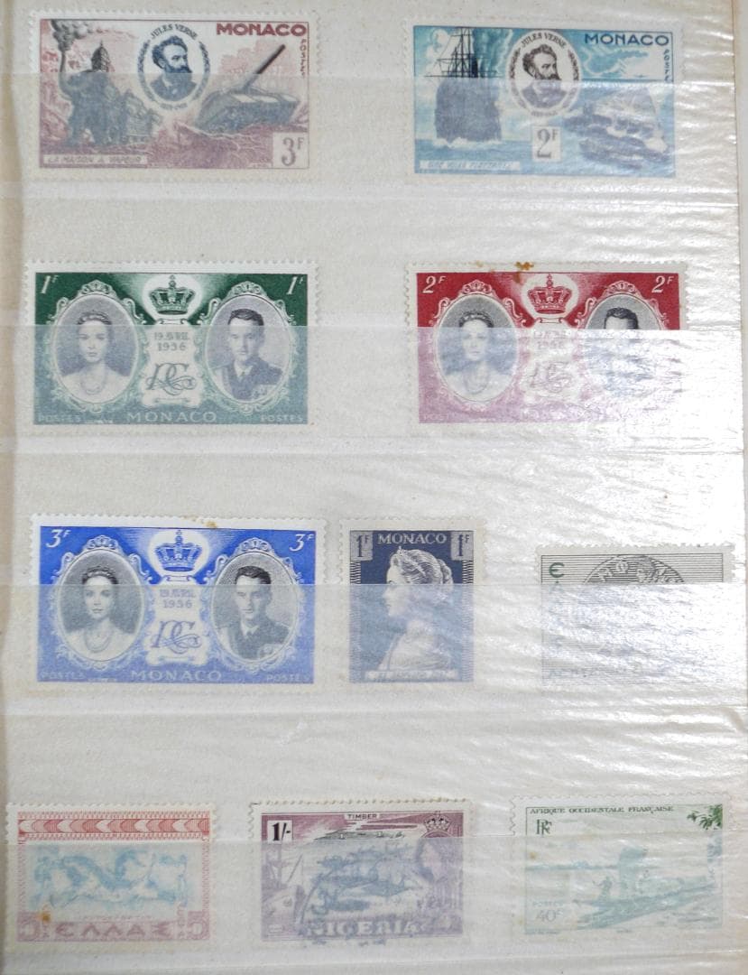 古い海外切手（使用済み、未使用混在２４９枚セット）